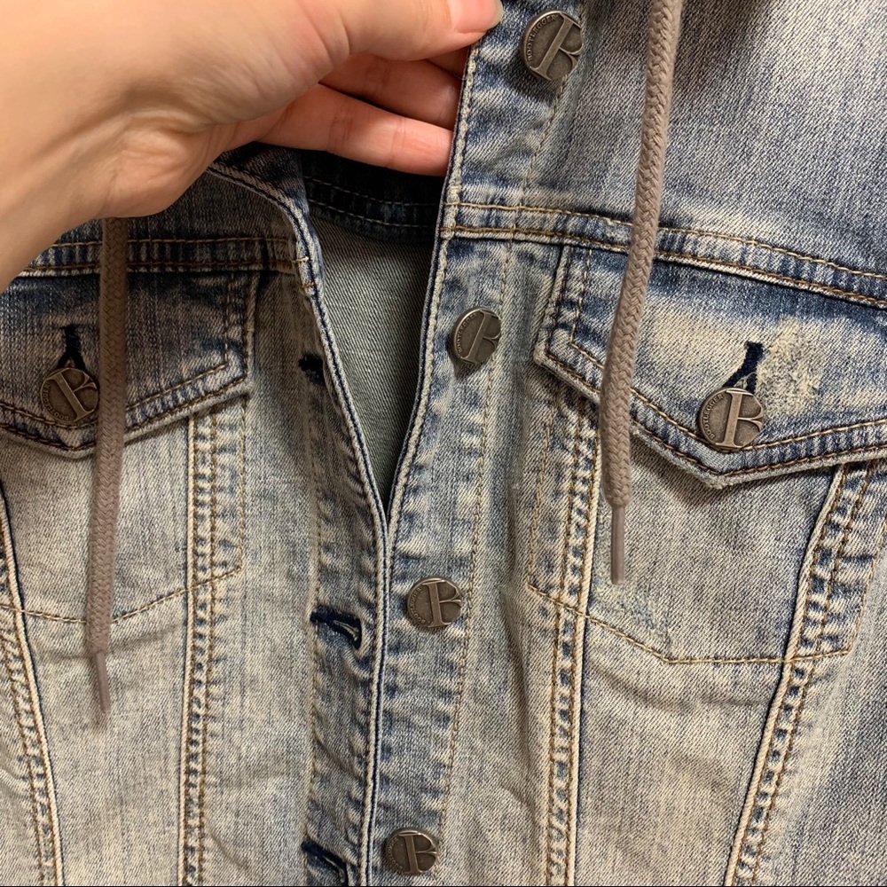 Bootlegger Denim Jacket Sweater Hoodie Small - Picture 2 of 11
